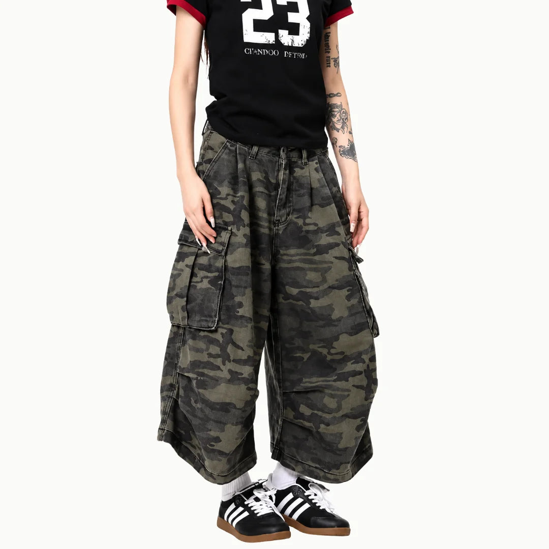 RAVEN Camo Wide Leg | OUTKAI